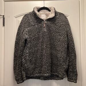 Thread & Supply Women’s Wubby 1/4 Zip Fleece‎ Sherpa Pullover Jacket Size L Gray